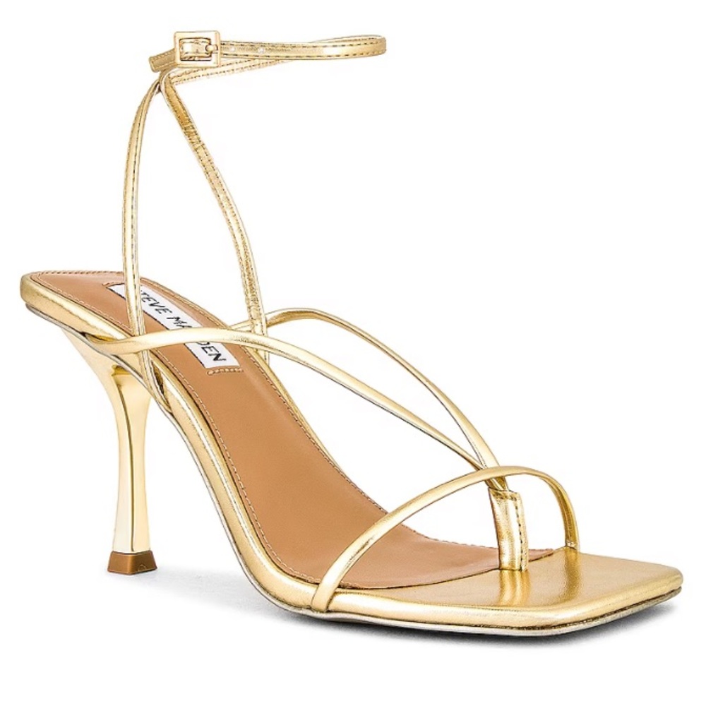 Steve Madden Revolve Annie Heel in Champagne Gold Size 8